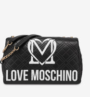 Borsa Love Moschino a spala Logo Quilt