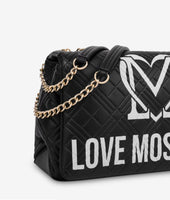 Borsa Love Moschino a spala Logo Quilt