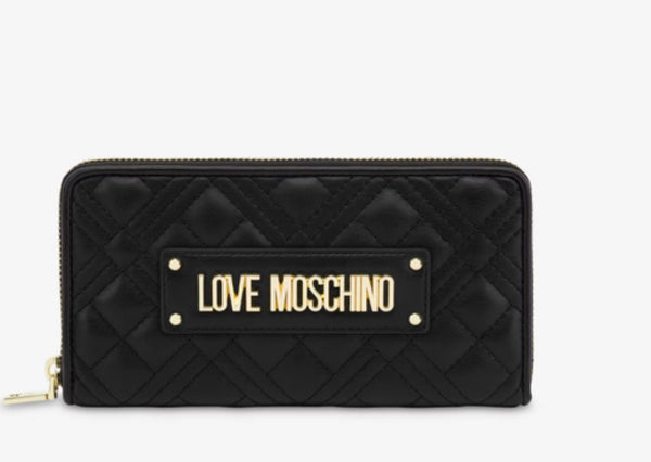 Portafogli Love Moschino donna zip around trapuntato