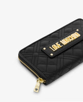 Portafogli Love Moschino donna zip around trapuntato