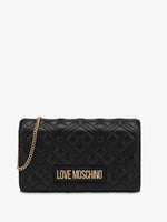 Borsa Love Moschino clutch shiny quilted